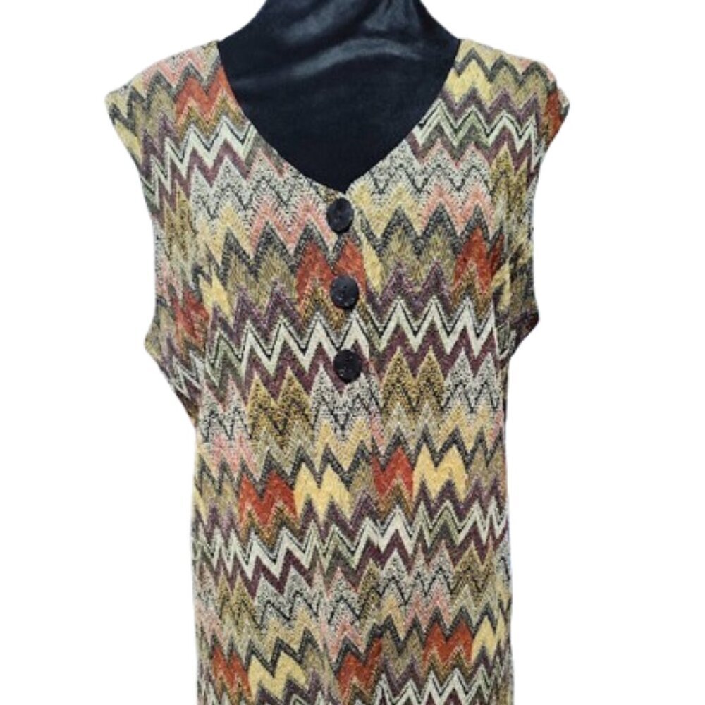 Coldwater Creek Multicolor Fall Women's Vest Size Medium  Lightweight Sheer - Picture 2 of 10